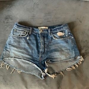 High waisted reformation jean shorts